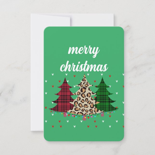 Frohe Weihnachten Moderne und Elegant Einladung (Vorderseite)