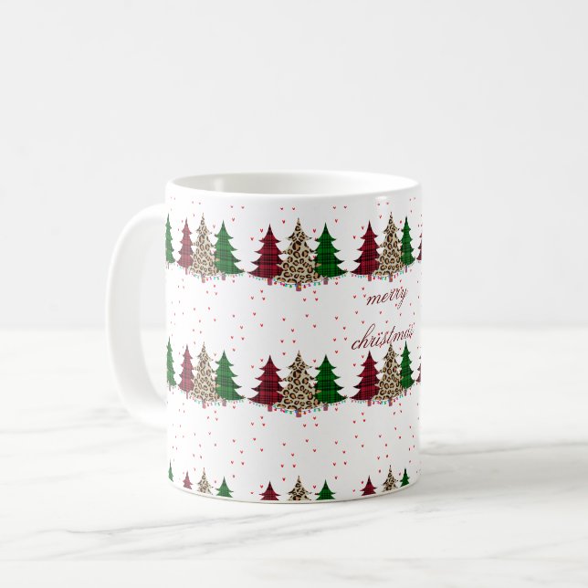 Frohe Weihnachten Moderne und Elegant Kaffeetasse (Vorderseite Links)
