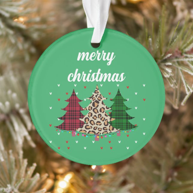 Frohe Weihnachten Moderne und Elegant Ornament (Baum)