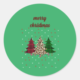 Frohe Weihnachten Moderne und Elegant Runder Aufkleber