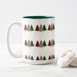 Frohe Weihnachten Moderne und Elegant Zweifarbige Tasse