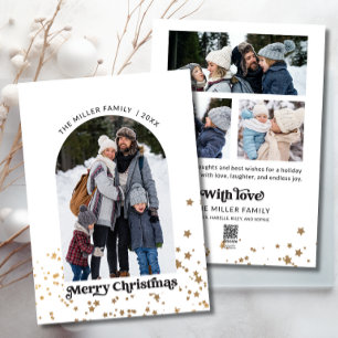 Frohe Weihnachten Moderne Vier-Foto Collage