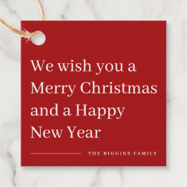 Frohe Weihnachten, moderne Weihnachtsgeschenk-Tag Geschenkanhänger