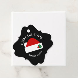 Frohe Weihnachten - Moderne Weihnachtsmannmütze Geschenkanhänger