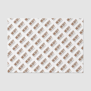 "Frohe Weihnachten" Moderner Farbblock Leopard Boh Seidenpapier