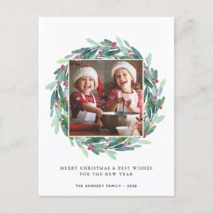 Frohe Weihnachten Moderner Foto Urlaub Postkarte