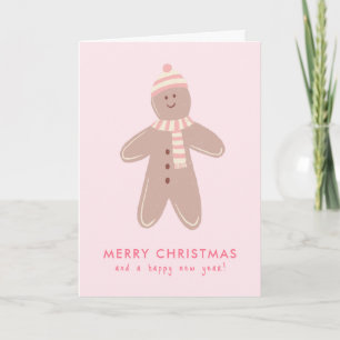 Frohe Weihnachten Moderner Lebkuchenmann Dankeskarte