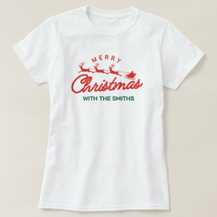 Frohe Weihnachten Moderner Minimalistischer Famili T-Shirt