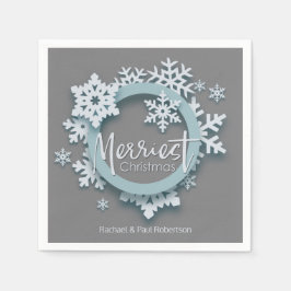 Frohe Weihnachten Moderner Weihnachtsstil Serviette