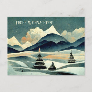 Frohe Weihnachten. Modernes Art Deco Motiv Postkarte