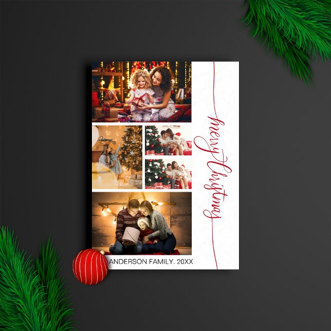 Frohe Weihnachten Modernes, elegantes Foto Einladung (Von Creator hochgeladen)