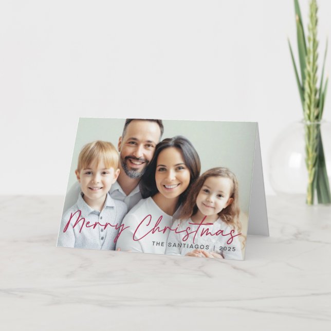 Frohe Weihnachten Modernes Foto (Vorderseite)