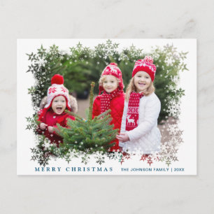 Frohe Weihnachten Modernes FOTO Grußurlaub Postkarte