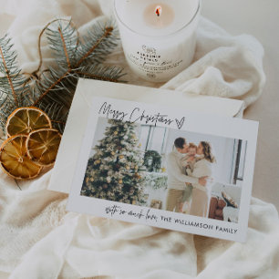 Frohe Weihnachten Modernes Foto Weihnachtskarte Mi