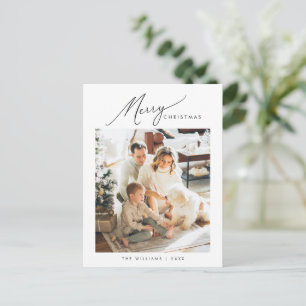 Frohe Weihnachten, modernes Minimalistisches Foto Postkarte