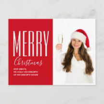 Frohe Weihnachten Modernes Personalisiertes Foto R
