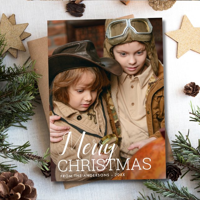 Frohe Weihnachten Modernes Script-Foto (Von Creator hochgeladen)