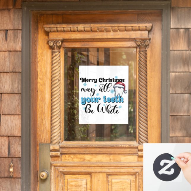 Frohe Weihnachten möge alles, was du zest, weiß se Fensteraufkleber (Haustür)