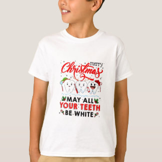 Frohe Weihnachten, mögen all deine Zähne weiß sein T-Shirt