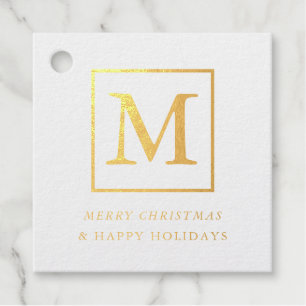 Frohe Weihnachten Monogramm Geschenkanhänger