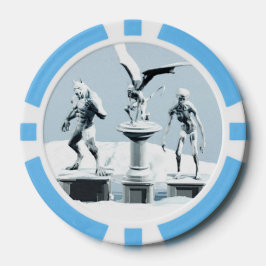 Frohe Weihnachten. Monster-Eisskulpturen Pokerchips