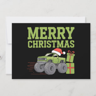 Frohe Weihnachten Monster Truck Kleinkind Jungen X