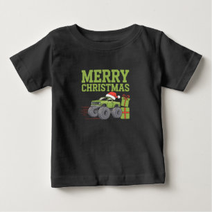 Frohe Weihnachten Monster Truck Kleinkind Jungen X Baby T-shirt