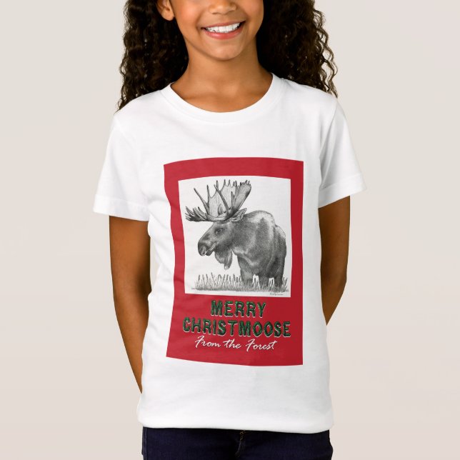 Frohe Weihnachten MOOSE T-Shirt (Vorderseite)