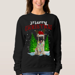 Frohe Weihnachten Mops Tree Lights Mops Weihnachte Sweatshirt