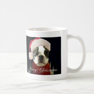 frohe Weihnachten MOPS-WEIHNACHTSMANNMÜTZE-BLICK Tasse