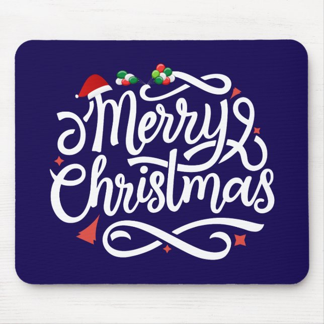 Frohe Weihnachten Mousepad (Vorne)