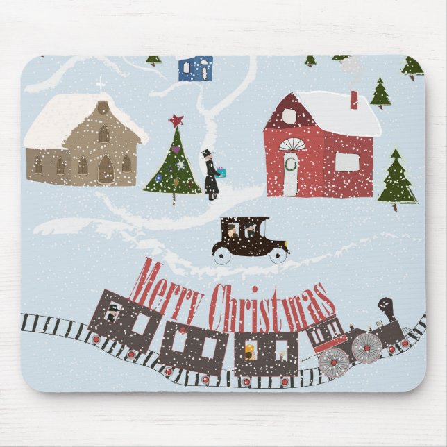 Frohe Weihnachten Mousepad (Vorne)