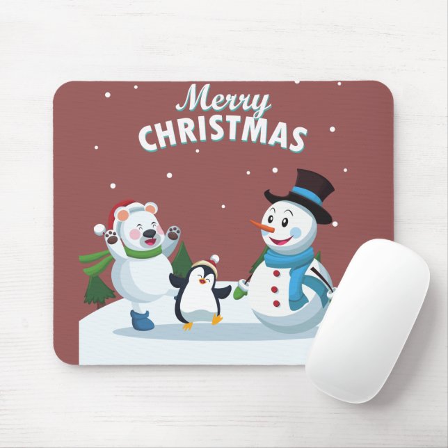 Frohe Weihnachten Mousepad (Mit Mouse)