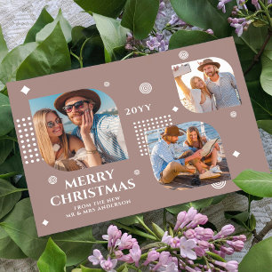 Frohe Weihnachten Mr. & Mrs. 3 Foto Collage Modern