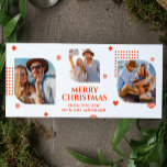 Frohe Weihnachten Mr. & Mrs. 3 Foto Collage Modern<br><div class="desc">Frohe Weihnachten Mr. & Mrs. 3 Foto Collage Trendy Moderne Weihnachtskarten zeigt eine Foto-Collage von drei Ihrer Lieblings-Fotos mit dem Text "Frohe Weihnachten von den neuen Mr. & Mrs." in eleganter orangefarbener Schrift. Personalisieren Sie den Text durch Bearbeiten in den bereitgestellten Textfeldern. Ideal für Weihnachten, um Freunde und Familie zu...</div>