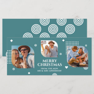 Frohe Weihnachten Mr. & Mrs. 3 Foto Collage Modern