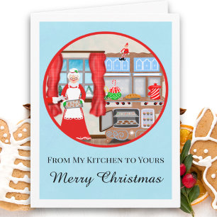 Frohe Weihnachten Mrs. Claus Küche Karte