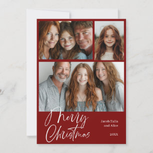 Frohe Weihnachten Multi drei Foto Design Red