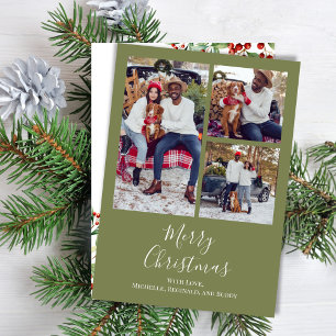 Frohe Weihnachten Multi Foto Botanical Red Holly