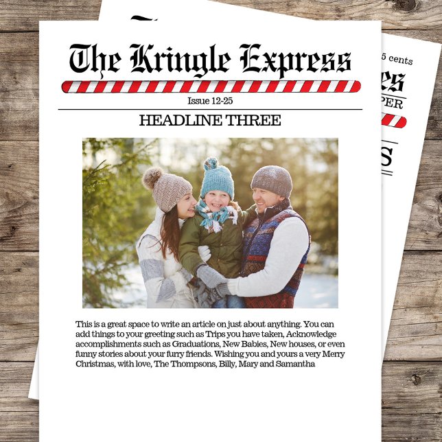 Frohe Weihnachten Multi Foto Fun North Pole Paper (The dimensions are 4.5" Length x 5.6" Height (vertical))