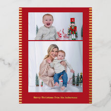 Frohe Weihnachten Multi-Foto-Gestreift