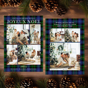 Frohe Weihnachten Multi Foto Grün Kariert Weihnach