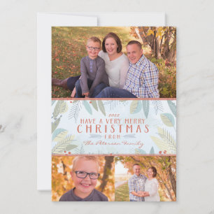 Frohe Weihnachten Multi-Foto-Karte