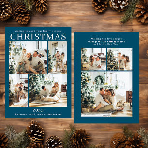 Frohe Weihnachten Multi-Foto-Urlaubskarte