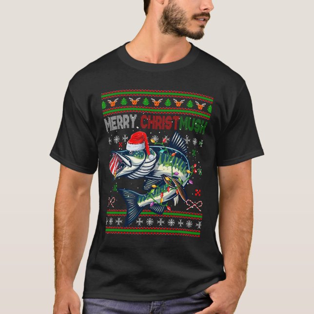 Frohe Weihnachten Musky Santa Musky Xmas Kostüme F T-Shirt (Vorderseite)