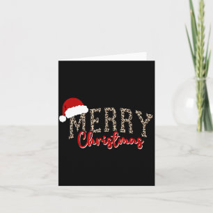 Frohe Weihnachten Muster Xmas Leopard Familie Cute Karte