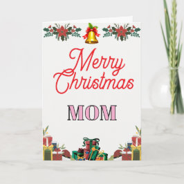 Frohe Weihnachten MUTTER gefaltete Grußkarte Karte
