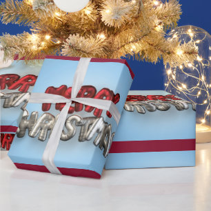 Frohe Weihnachten Mylar Balloons Lettern Geschenkpapier