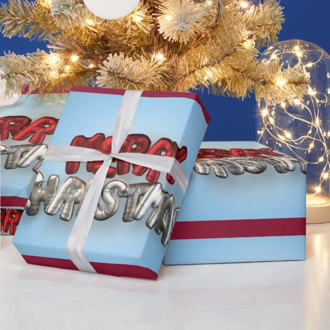 Frohe Weihnachten Mylar Balloons Lettern Geschenkpapier (Feiertage)