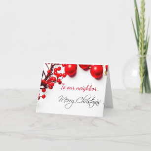 **FROHE WEIHNACHTEN** "NACHBAR" KARTE